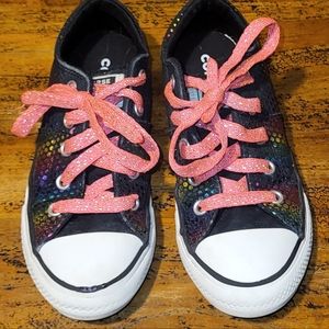 Converse Chuck Taylor Low AS Madison Black Metallic Multicolor (666310F) Girl 13